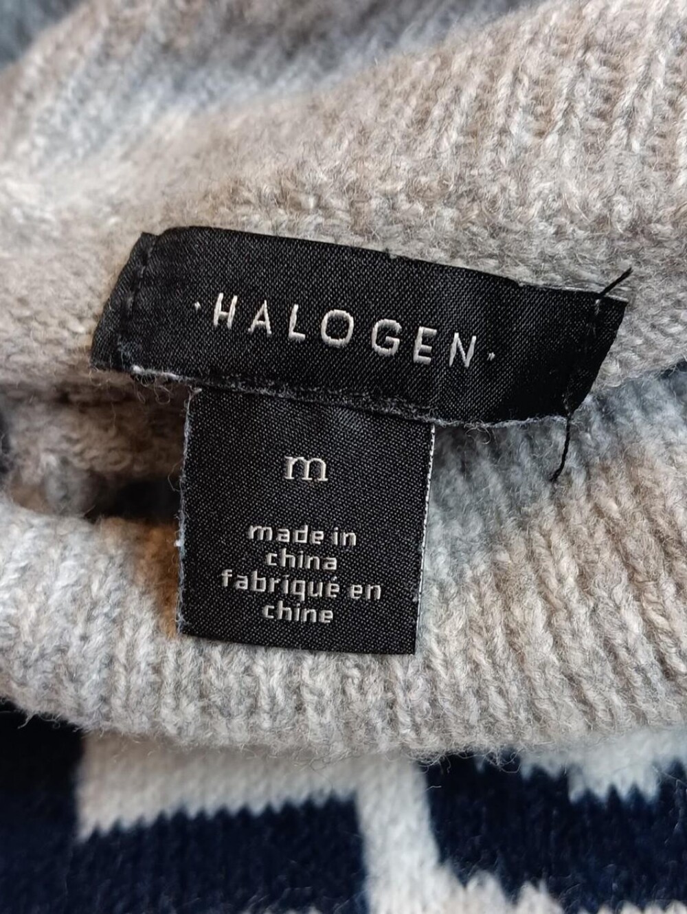 Grey Après Ski Turtleneck Sweater Halogen Medium Knit Long Sleeve Pullover - Picture 6 of 9